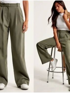 Abercrombie Sloan Tailored Pant in Olive